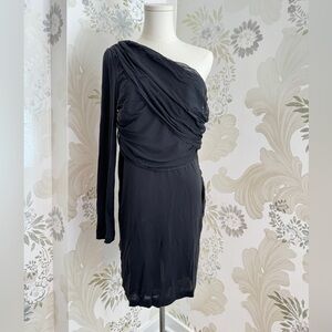 NWT Alice + Olivia One Shoulder Black Dress